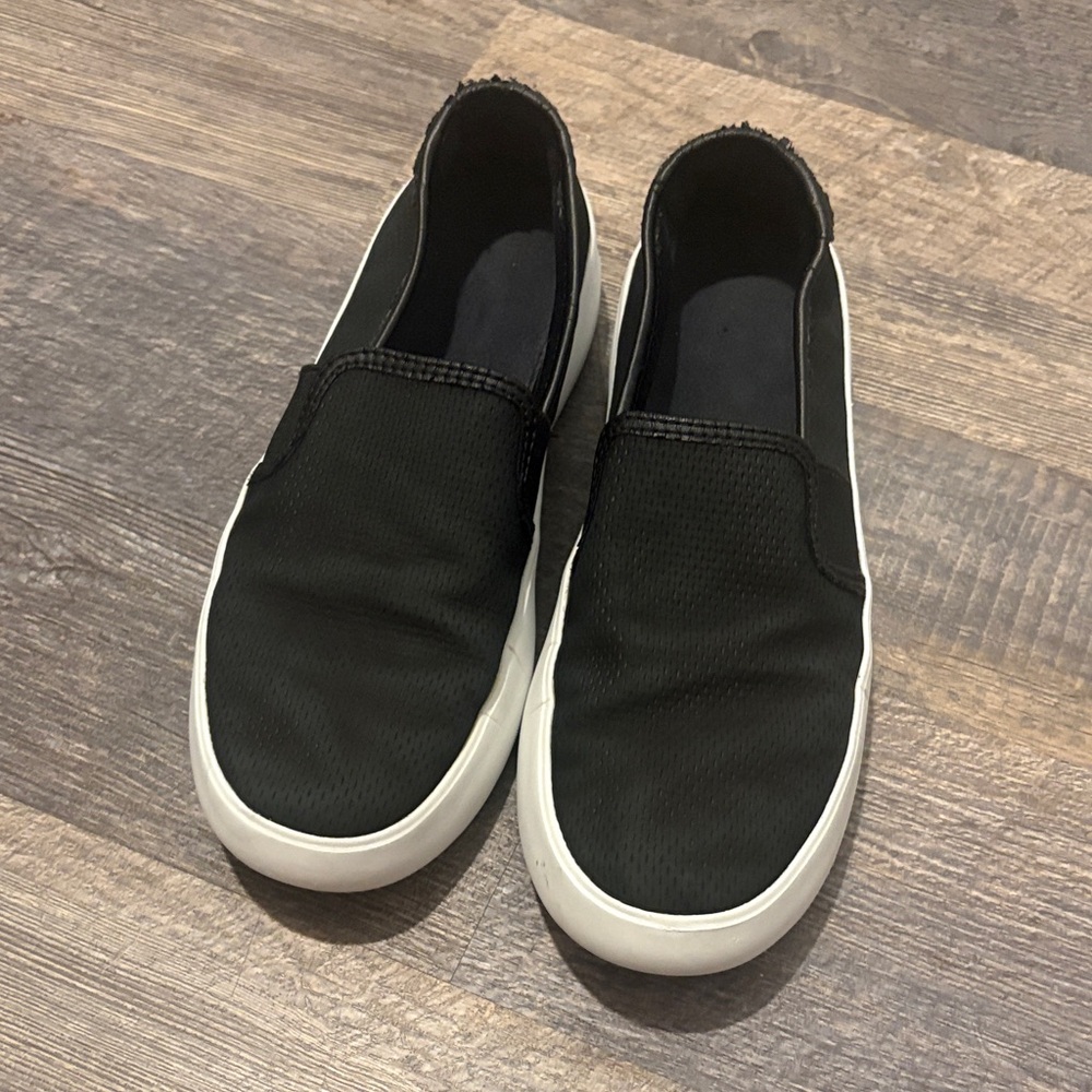 Cole Haan Black and White Men's Slip-On Sneakers